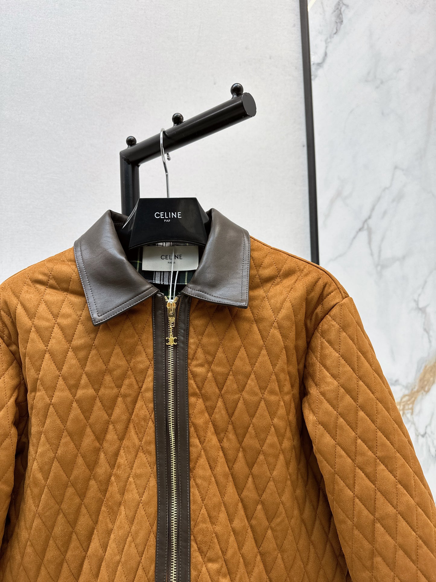 Ce 25 New diamond quilted suede jacket
