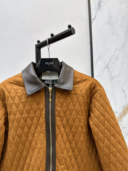Ce 25 New diamond quilted suede jacket