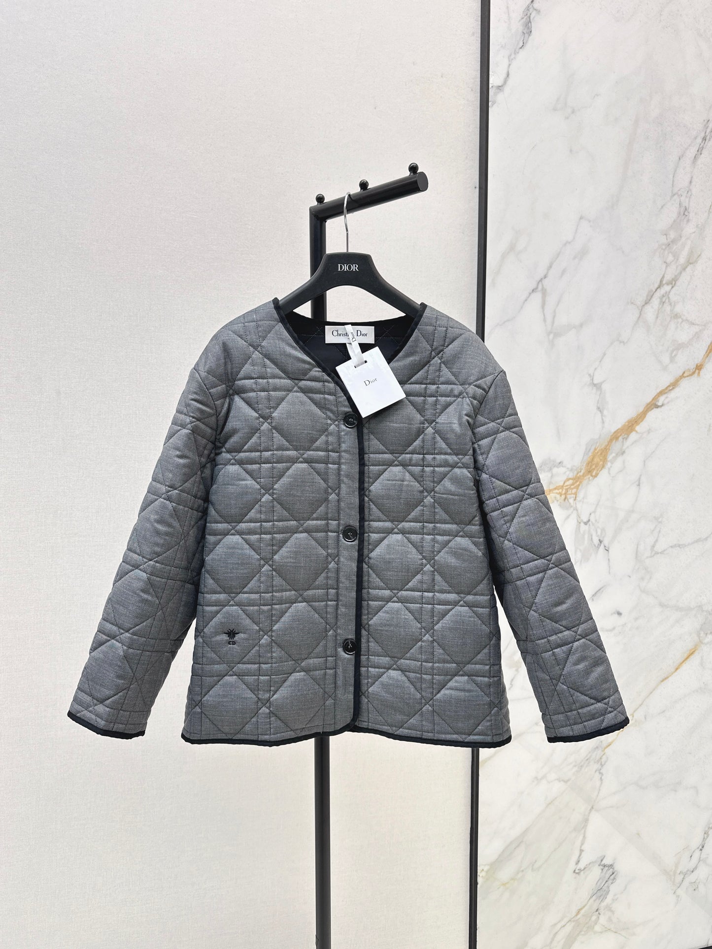 Di 25 New Princess Diana rattan check quilted cotton jacket