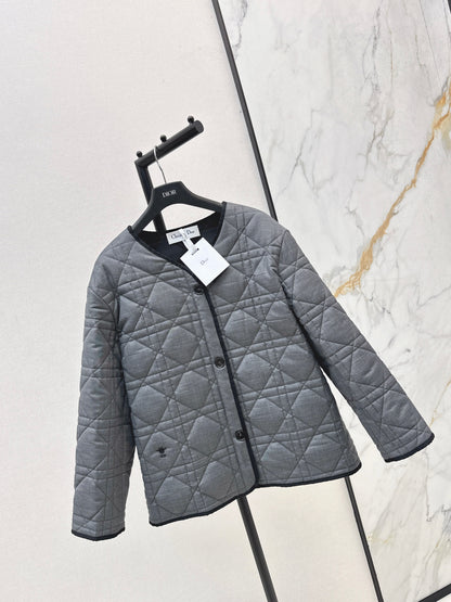 Di 25 New Princess Diana rattan check quilted cotton jacket