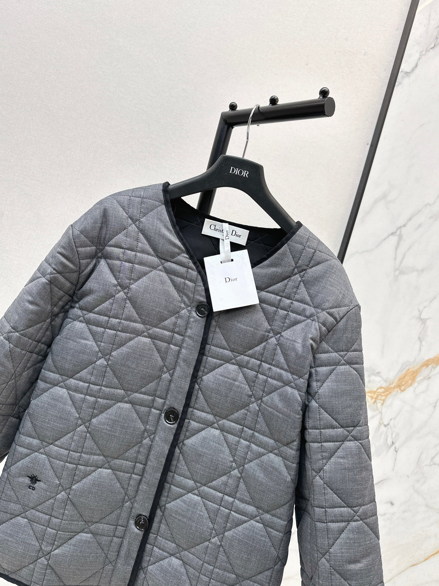Di 25 New Princess Diana rattan check quilted cotton jacket