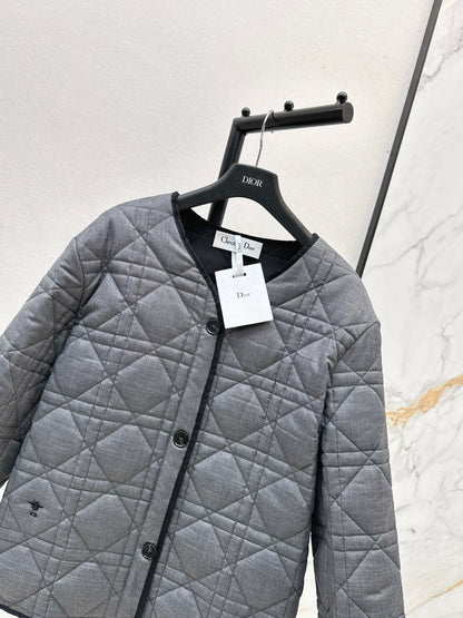 Di 25 New Princess Diana rattan check quilted cotton jacket