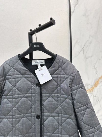 Di 25 New Princess Diana rattan check quilted cotton jacket