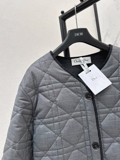 Di 25 New Princess Diana rattan check quilted cotton jacket