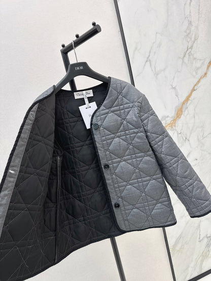 Di 25 New Princess Diana rattan check quilted cotton jacket