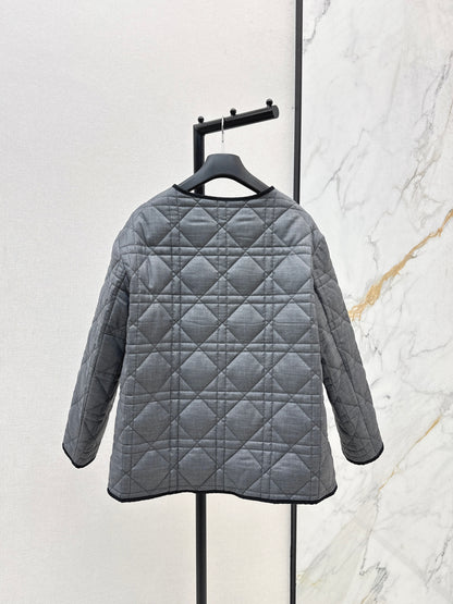 Di 25 New Princess Diana rattan check quilted cotton jacket