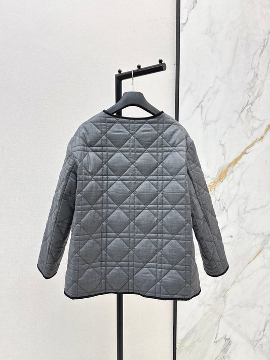 Di 25 New Princess Diana rattan check quilted cotton jacket
