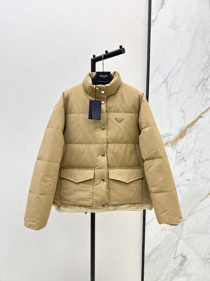 Pr 25 stand collar down jacket(KHAKI/BLACK)