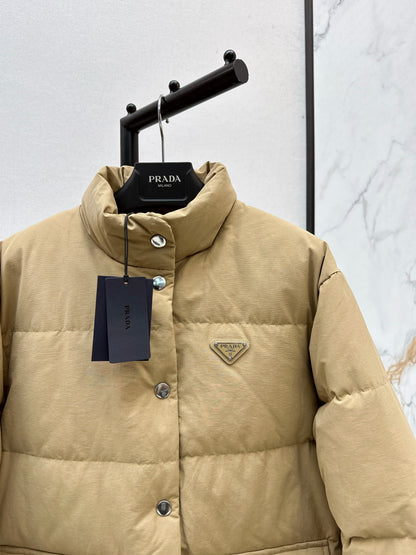 Pr 25 stand collar down jacket(KHAKI/BLACK)
