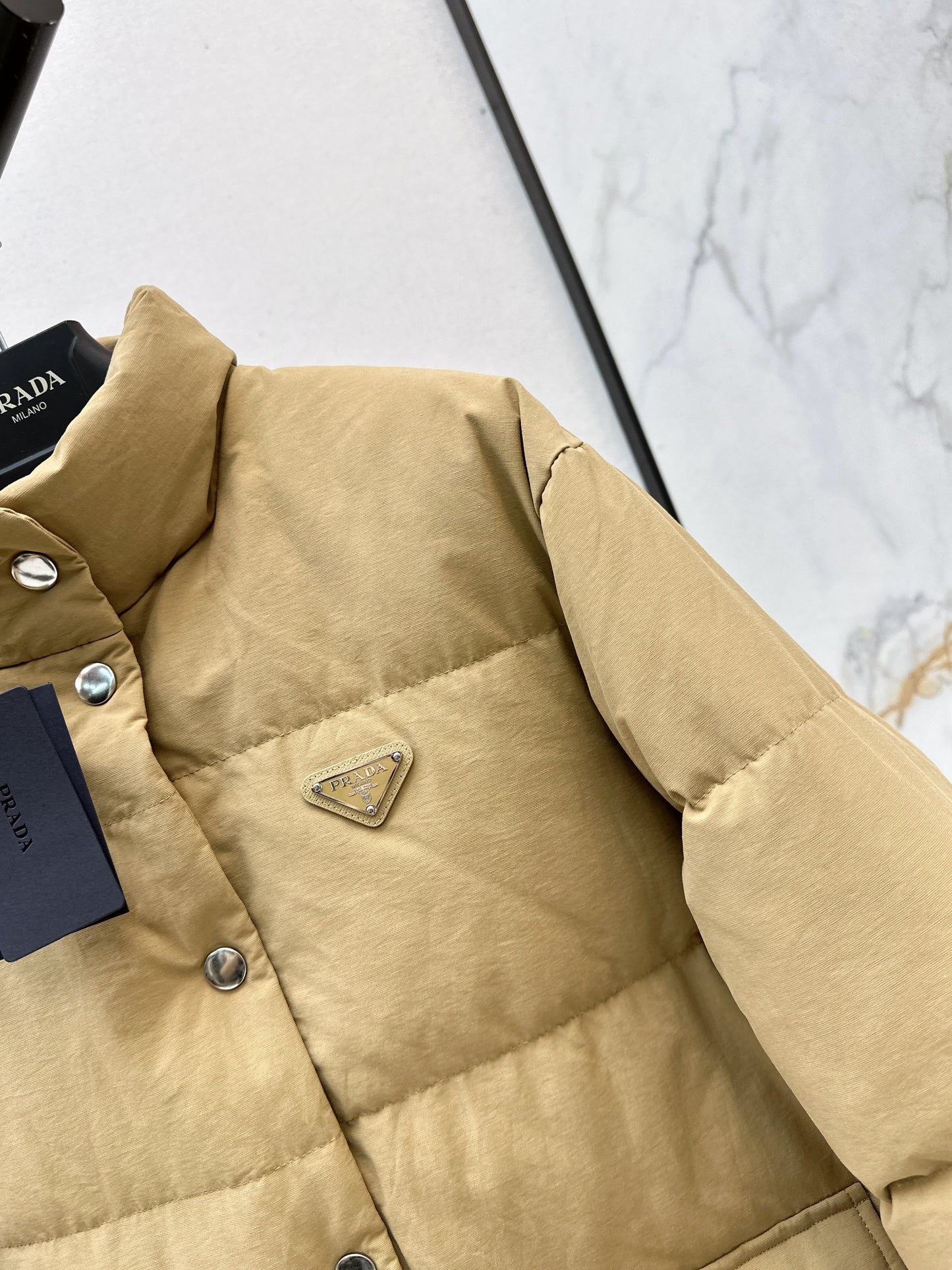 Pr 25 stand collar down jacket(KHAKI/BLACK)