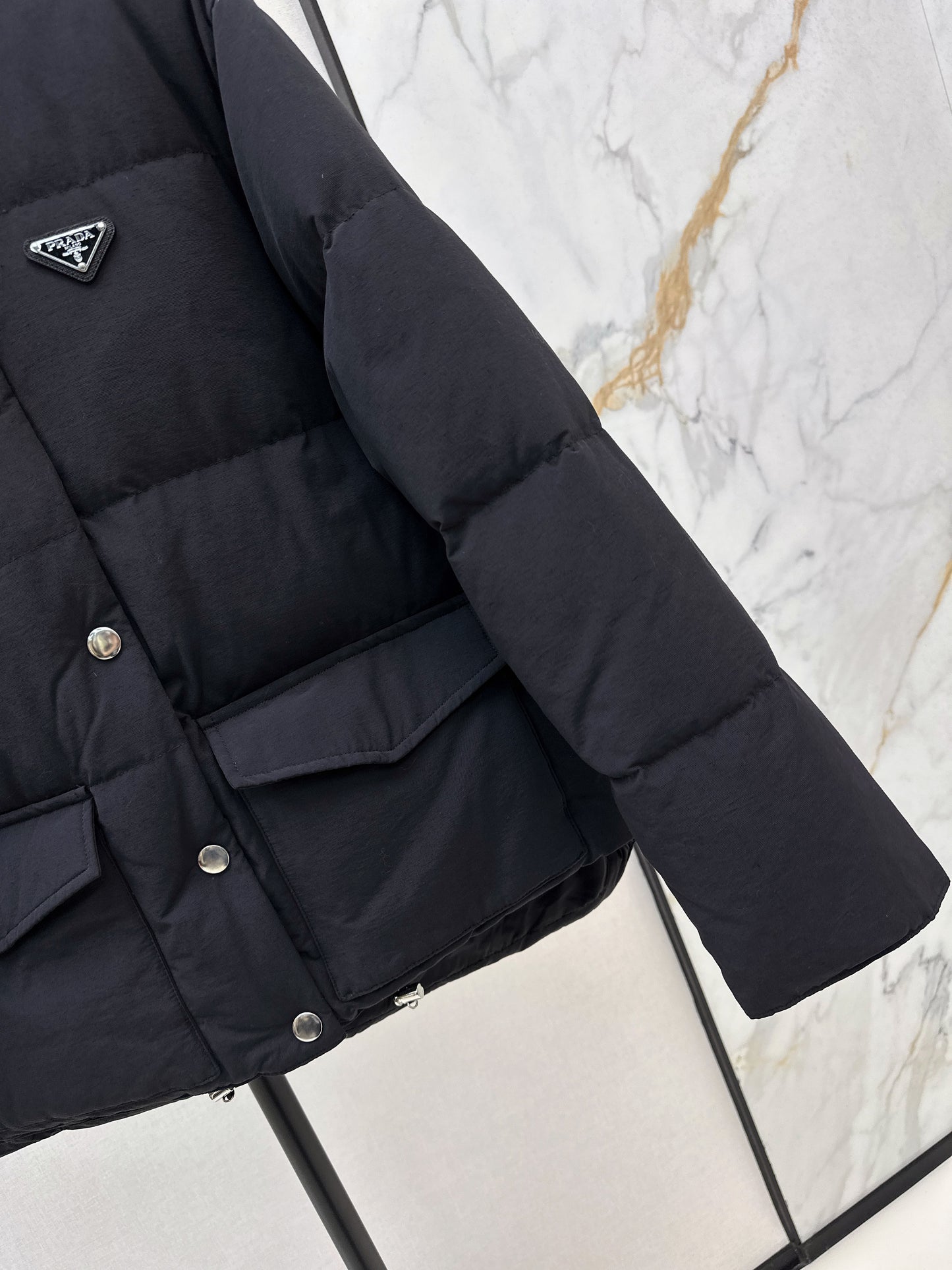 Pr 25 stand collar down jacket(KHAKI/BLACK)