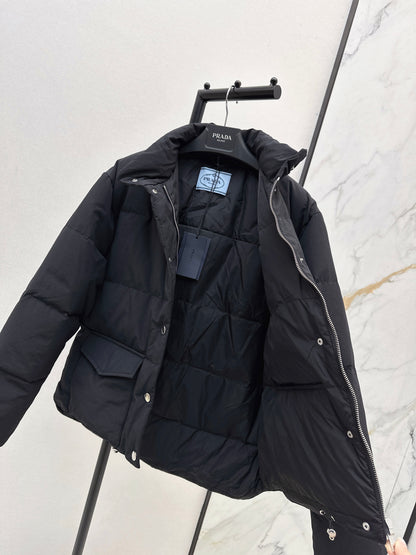 Pr 25 stand collar down jacket(KHAKI/BLACK)