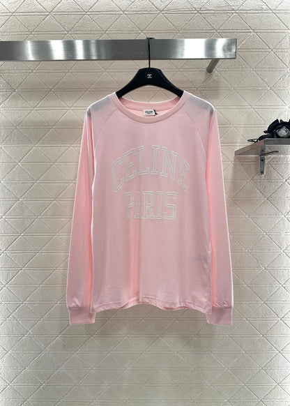 Ce 25 Round neck letter cotton long sleeved shirt
