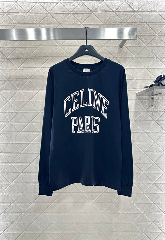 Ce 25 Round neck letter cotton long sleeved shirt