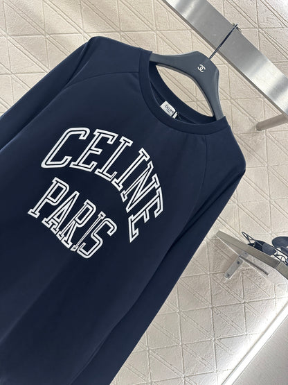 Ce 25 Round neck letter cotton long sleeved shirt