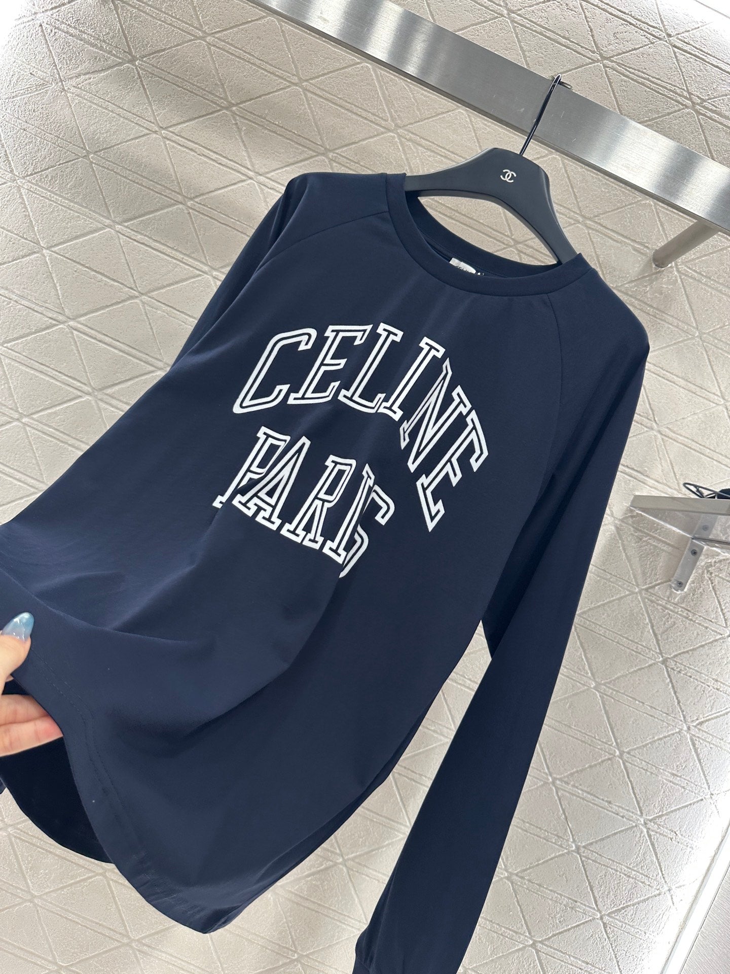 Ce 25 Round neck letter cotton long sleeved shirt
