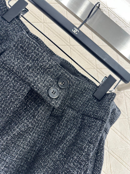 Pr 25 Plaid woven wool shorts