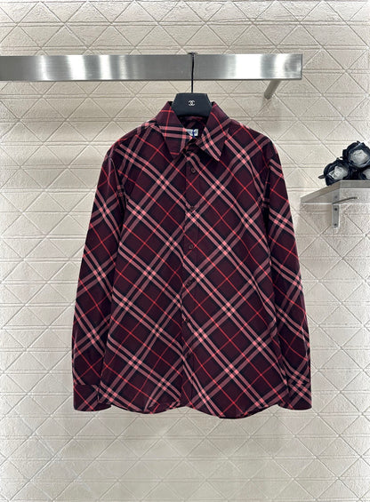Bur 25 Loose plaid cotton shirt