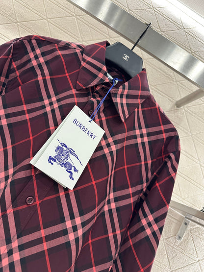 Bur 25 Loose plaid cotton shirt