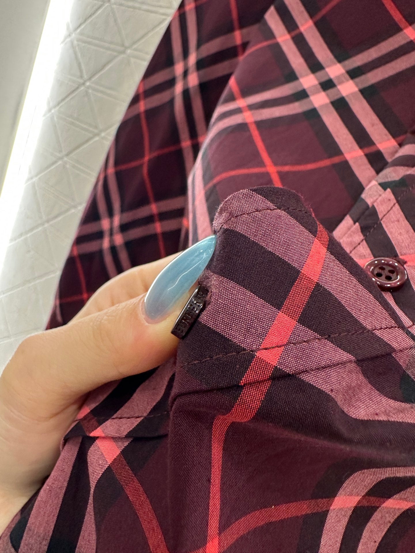 Bur 25 Loose plaid cotton shirt