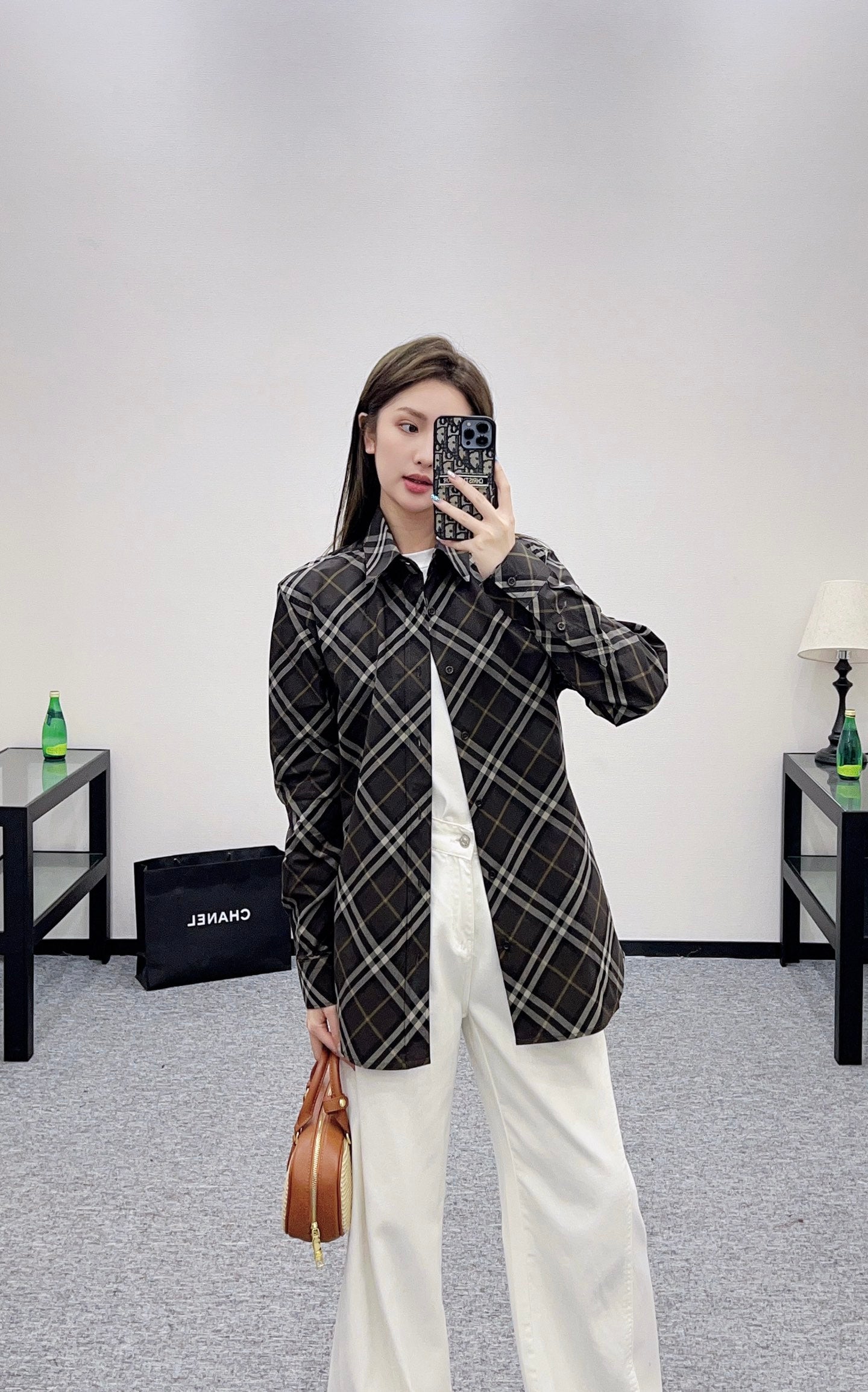 Bur 25 Loose plaid cotton shirt