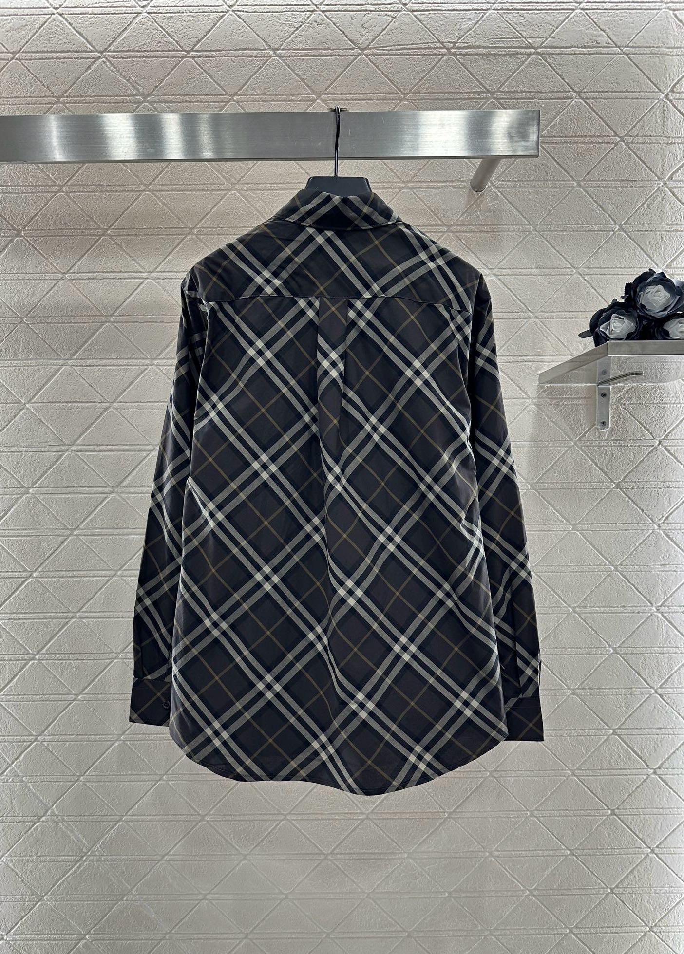 Bur 25 Loose plaid cotton shirt