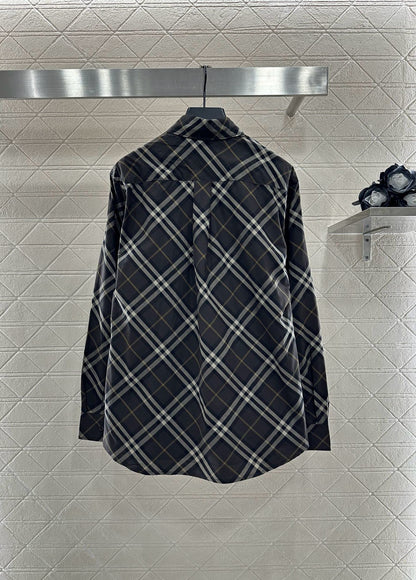 Bur 25 Loose plaid cotton shirt