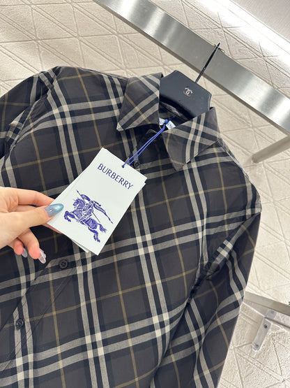 Bur 25 Loose plaid cotton shirt
