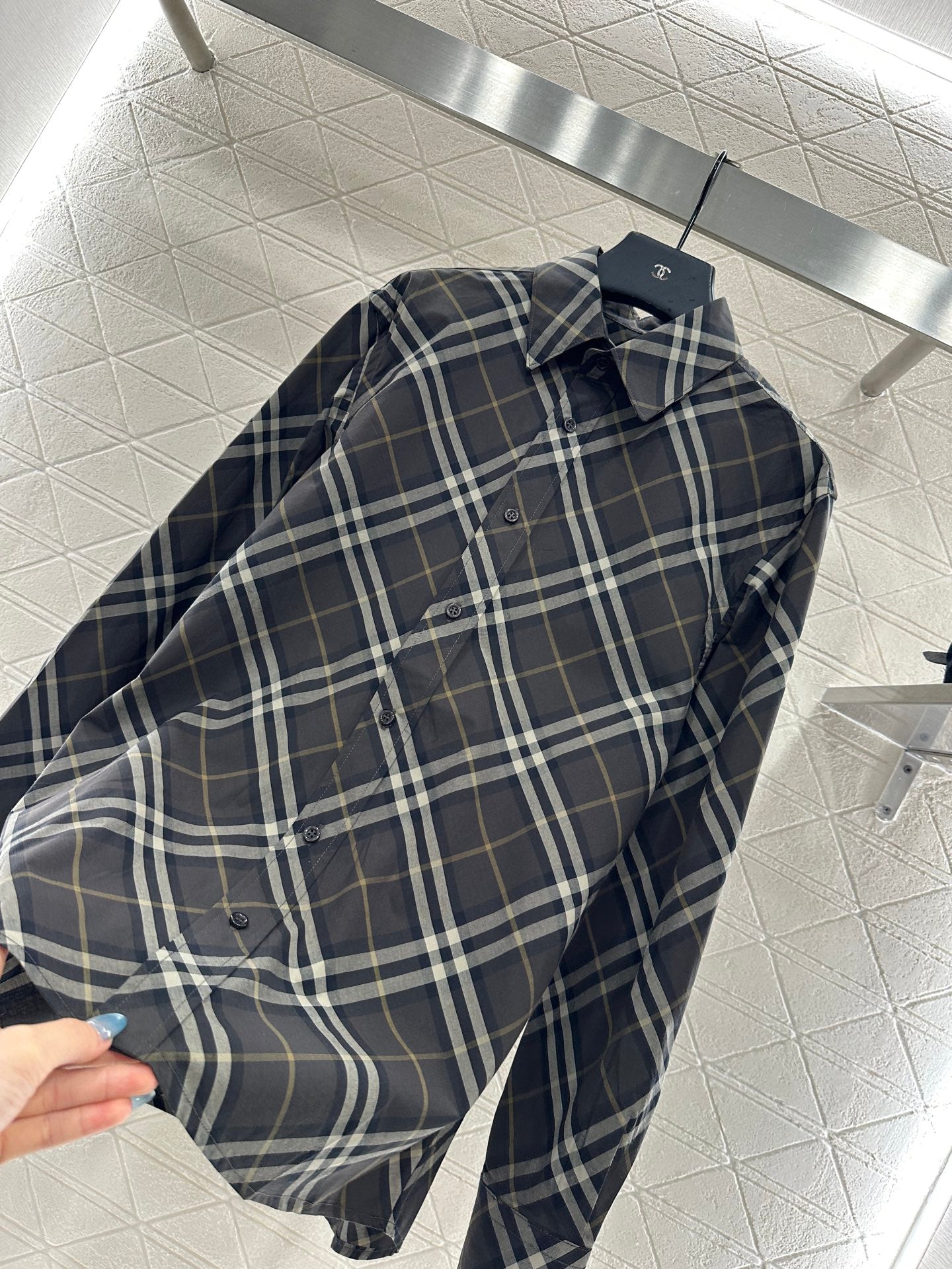 Bur 25 Loose plaid cotton shirt