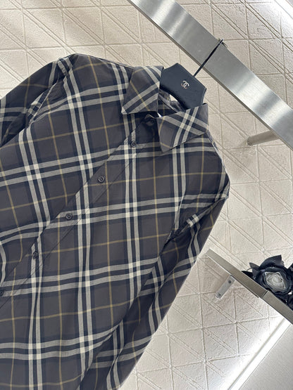 Bur 25 Loose plaid cotton shirt