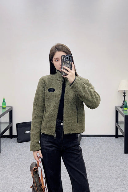 Bur 25 Particle plush zipper jacket