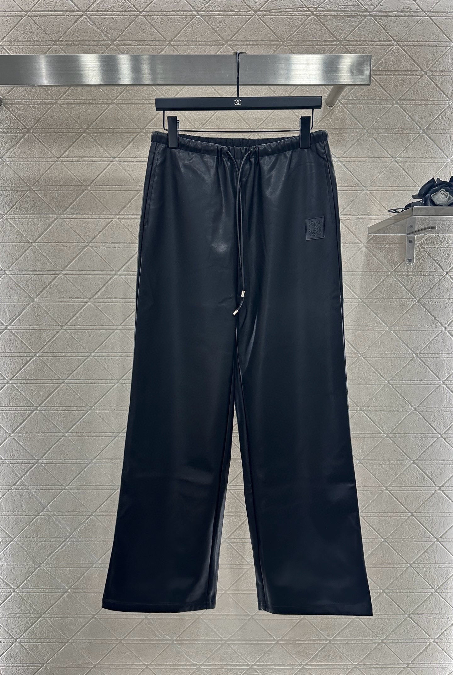 Lo 25 Leather hooded jacket+pants set