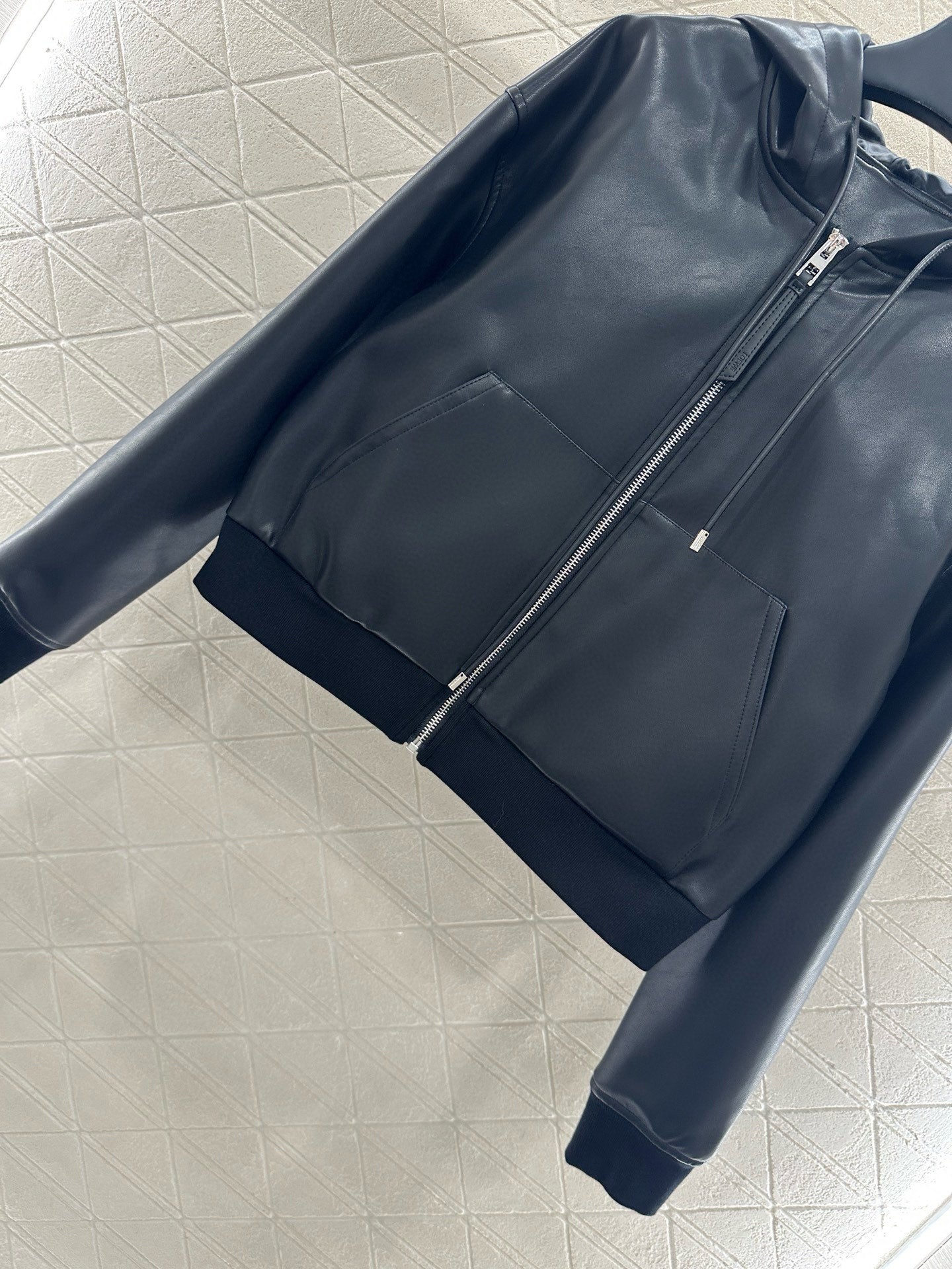 Lo 25 Leather hooded jacket+pants set