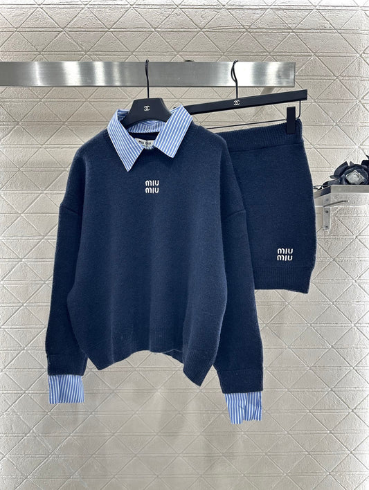 Mi 25 Knitted top and skirt set