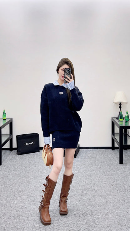 Mi 25 Knitted top and skirt set