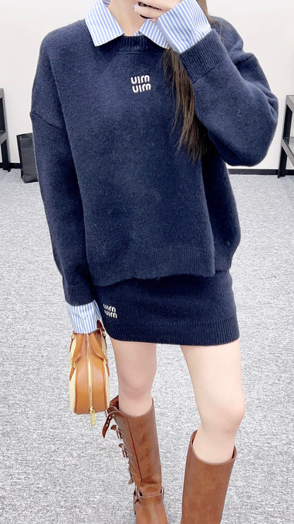 Mi 25 Knitted top and skirt set