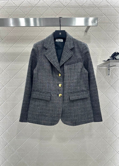 Mi 25 Plaid pocket suit jacket