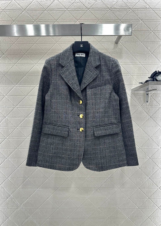 Mi 25 Plaid pocket suit jacket