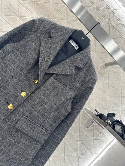 Mi 25 Plaid pocket suit jacket