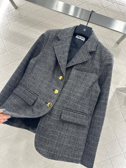 Mi 25 Plaid pocket suit jacket
