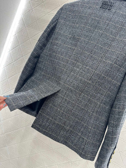 Mi 25 Plaid pocket suit jacket