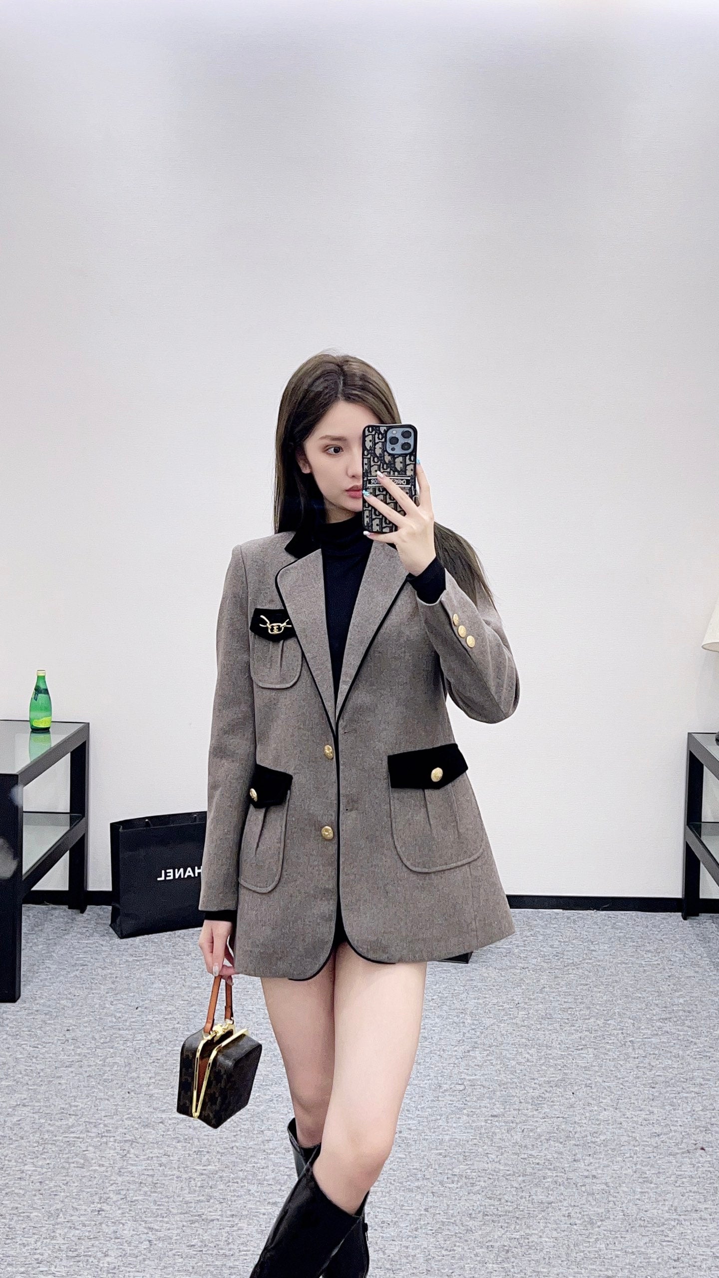 Ce 25 Velvet collar suit jacket