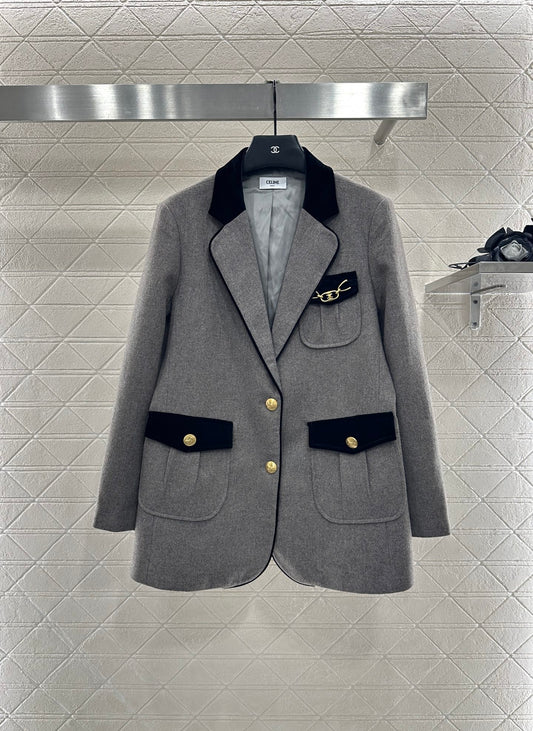 Ce 25 Velvet collar suit jacket