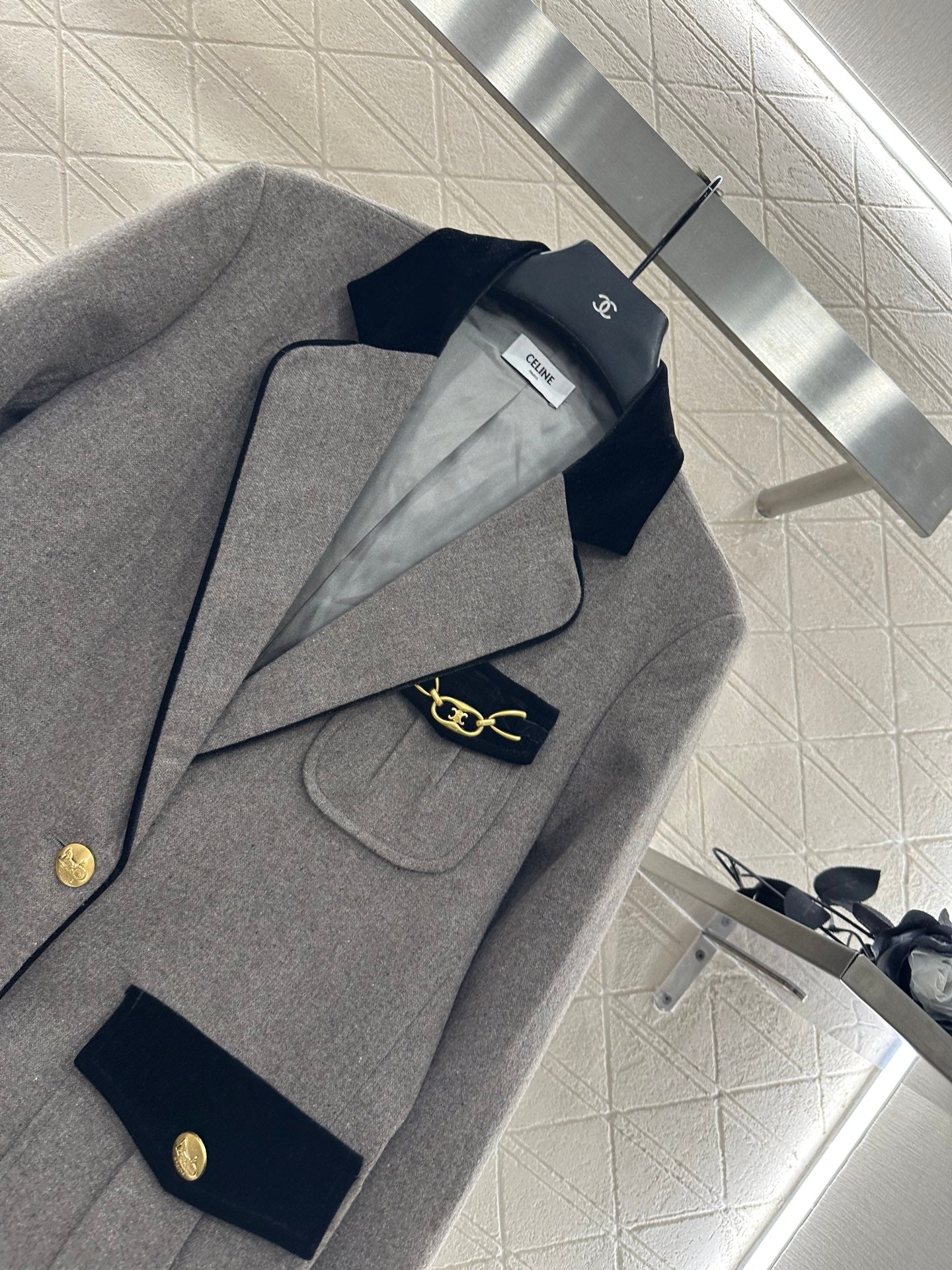 Ce 25 Velvet collar suit jacket