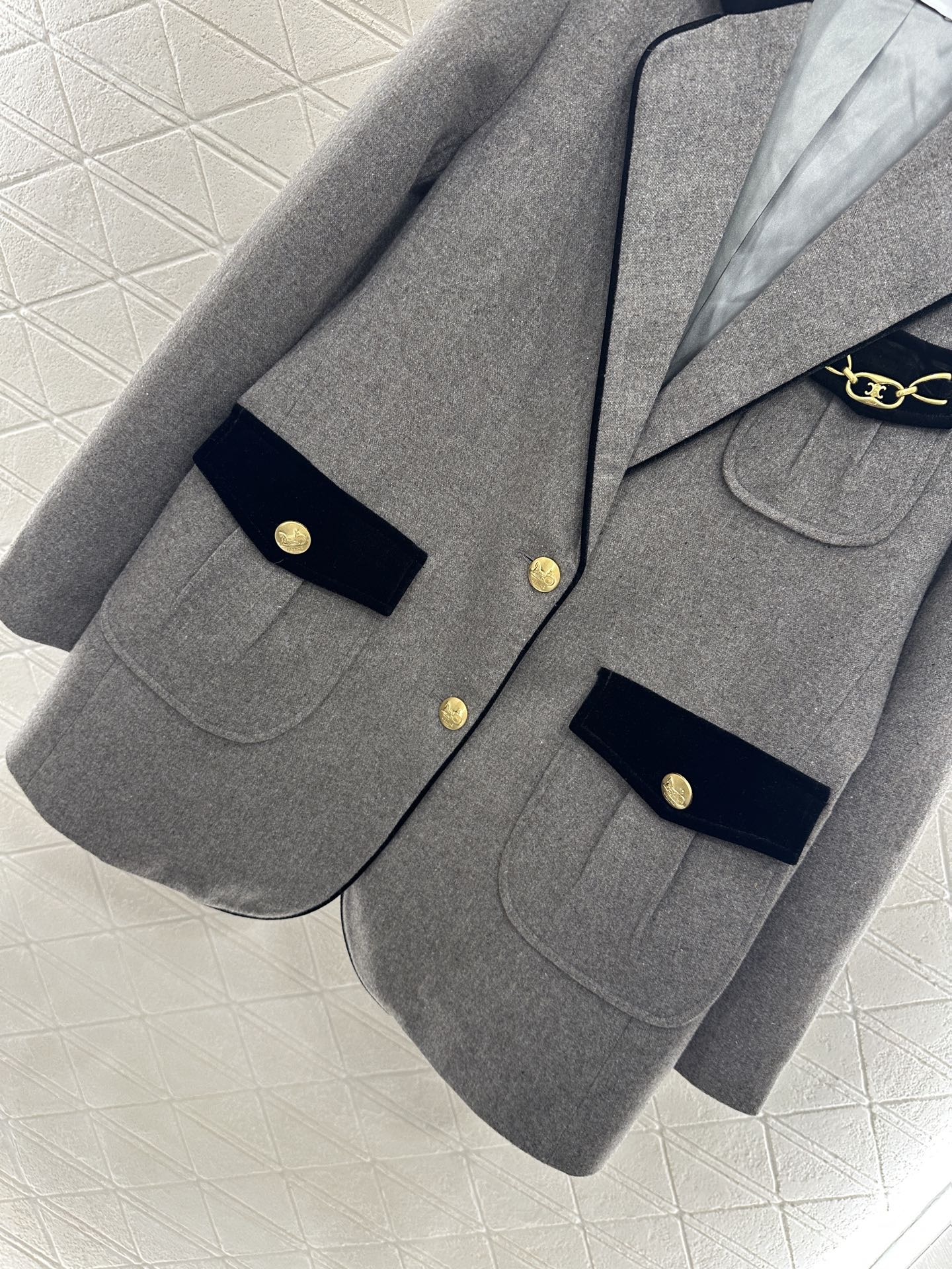 Ce 25 Velvet collar suit jacket