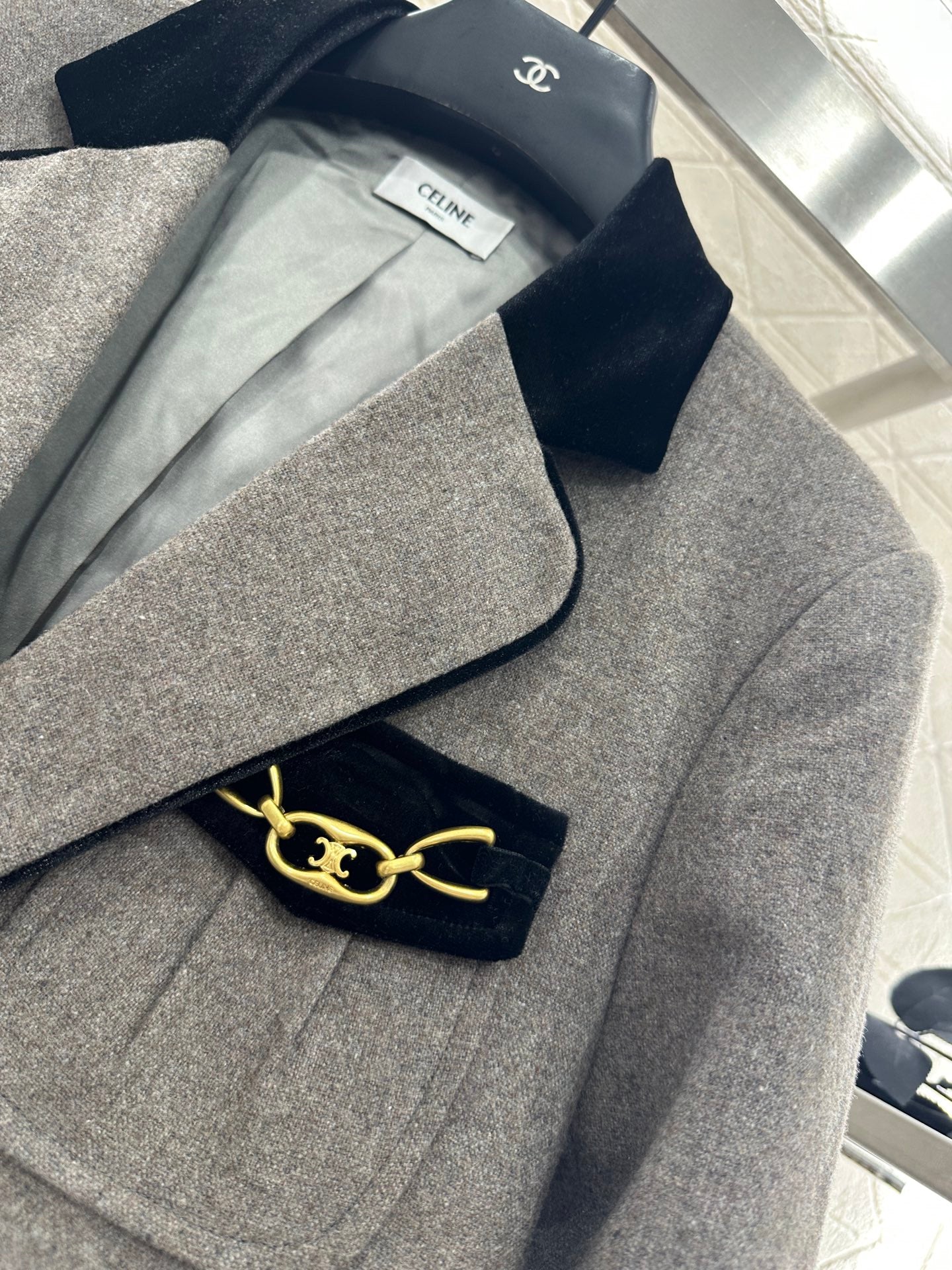 Ce 25 Velvet collar suit jacket
