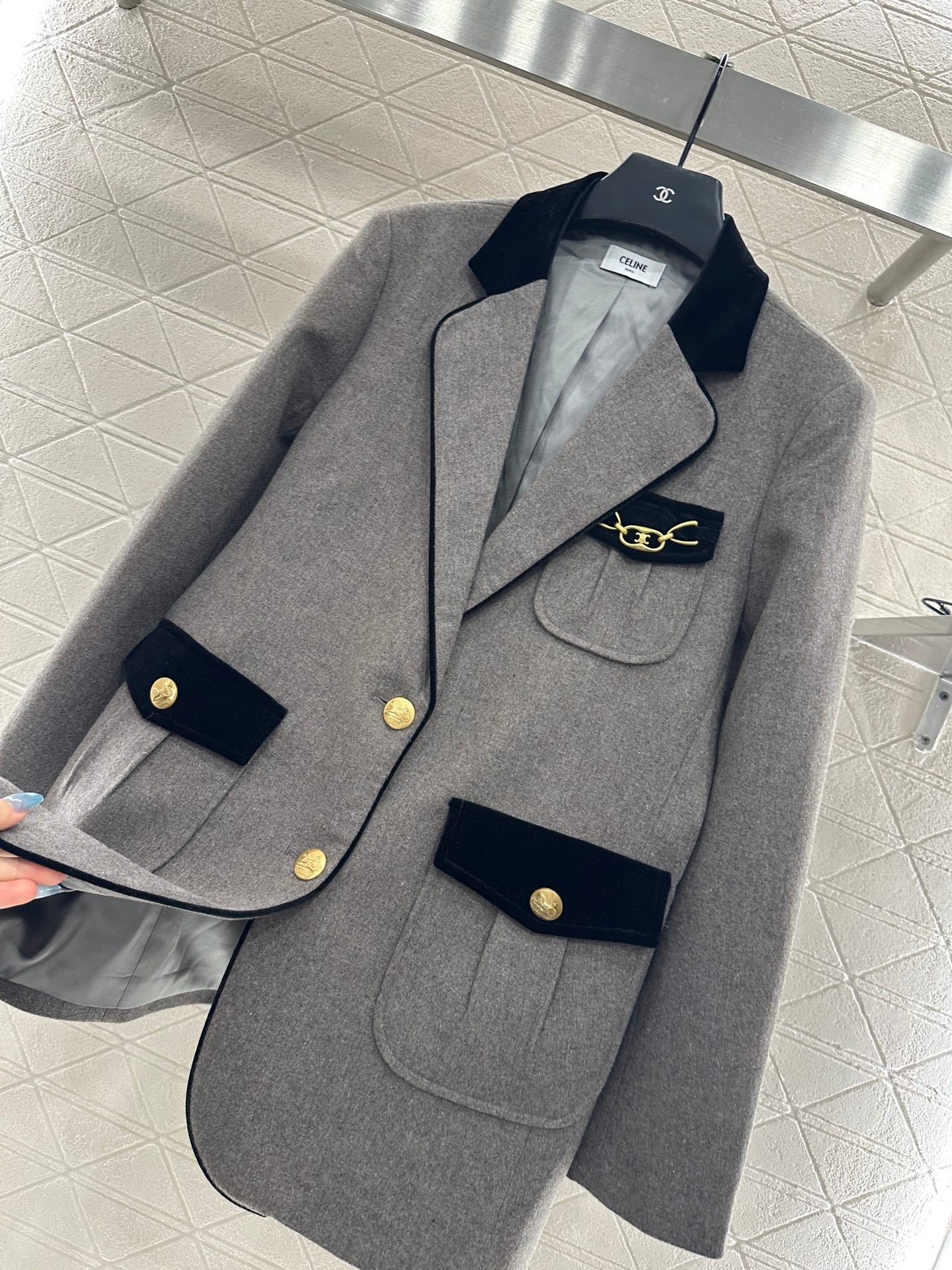 Ce 25 Velvet collar suit jacket
