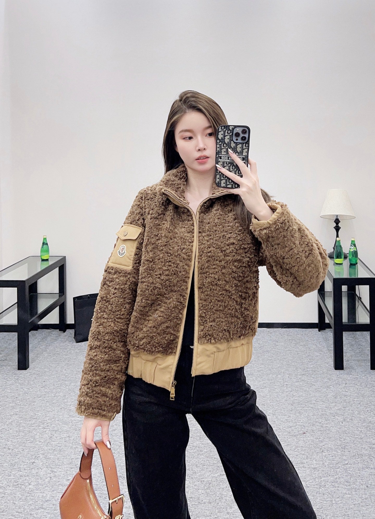 Mon 25 Teddy plush zipper down jacket