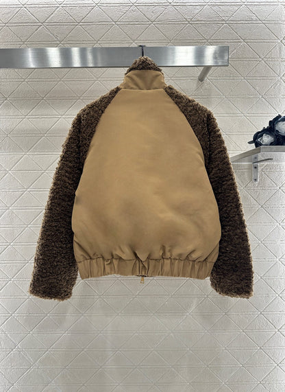 Mon 25 Teddy plush zipper down jacket