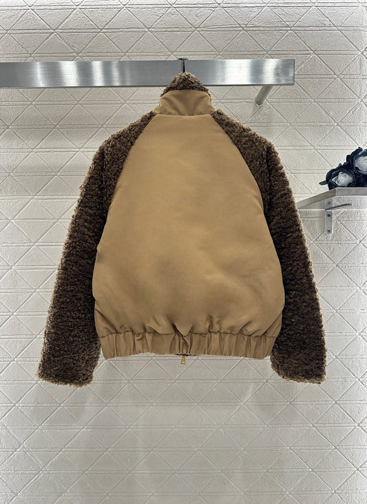 Mon 25 Teddy plush zipper down jacket